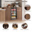 Armoire de réfrigérateur avec rangement pour le vin, armoire de cuisine cannelée avec tablettes réglables, mini armoire de réfrigérateur avec rangement pour le vin-1999965515