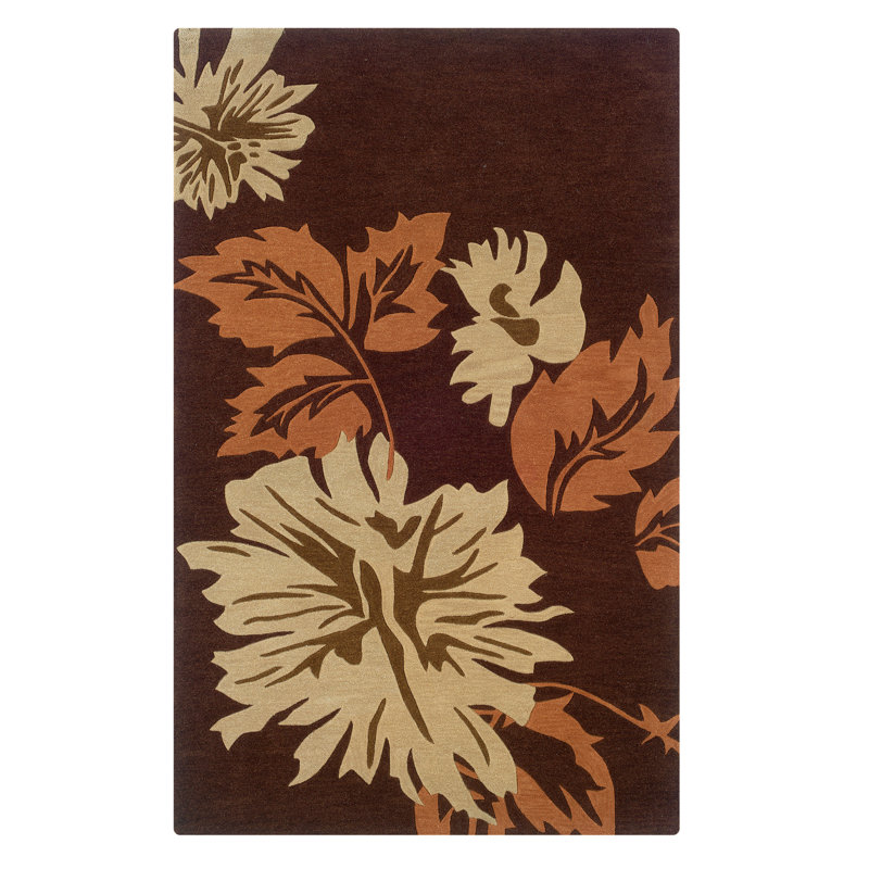 Marisela Hand Tufted Floral Indoor Rug, Rectangle 5' x 7'