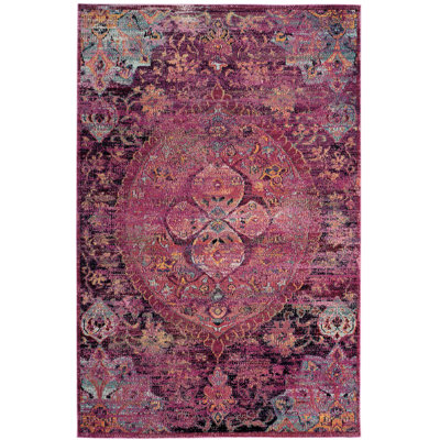 Tapis oriental fuchsia / mauve