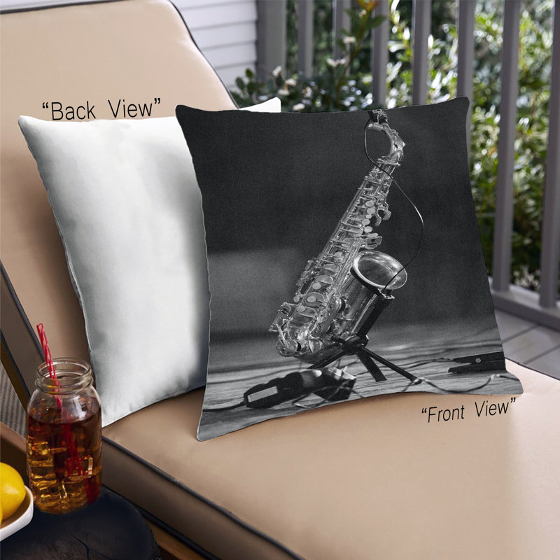 Coussin 4 pièces Music Saxophone, Microsuède