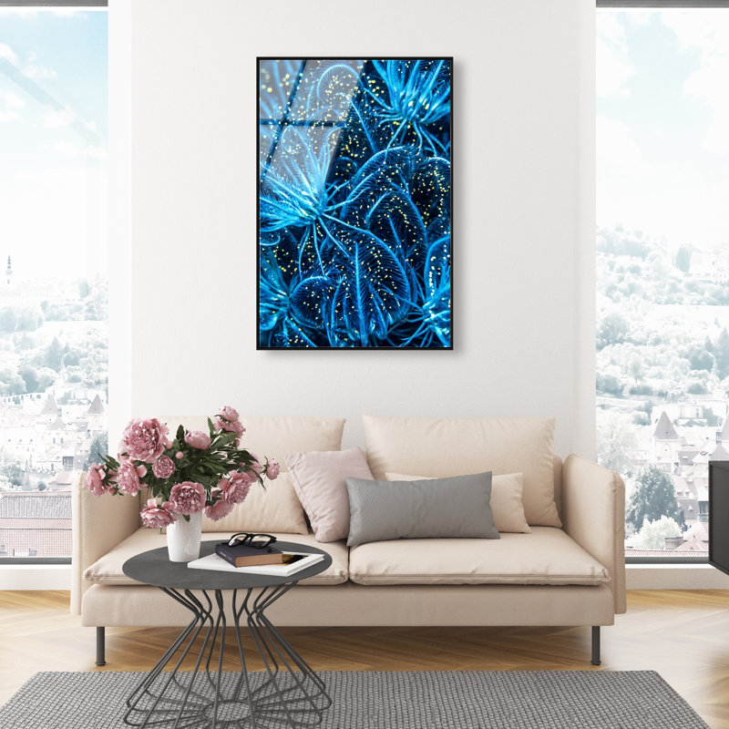 Neon Garden Print by Oliver Gal, 16"H x 11"W, Black Floater Frame