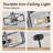 19" 4-Lights Semi Flush Mount Ceiling Light