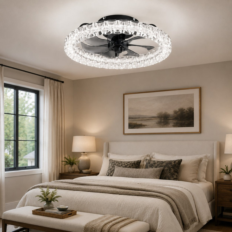 Ventilateur de plafond réversible 20 po avec éclairage à DEL à intensité variable et télécommande