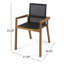 Dining Chair For Patio Garden, Set Of 2