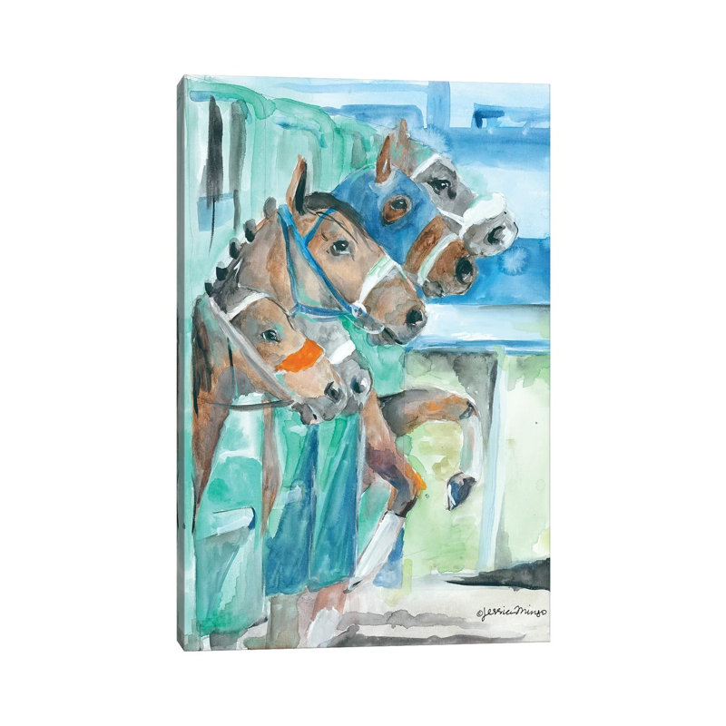 Starting Line by Jessica Mingo - Wrapped Canvas Painting, 20.32 cm H x 30.48 cm W