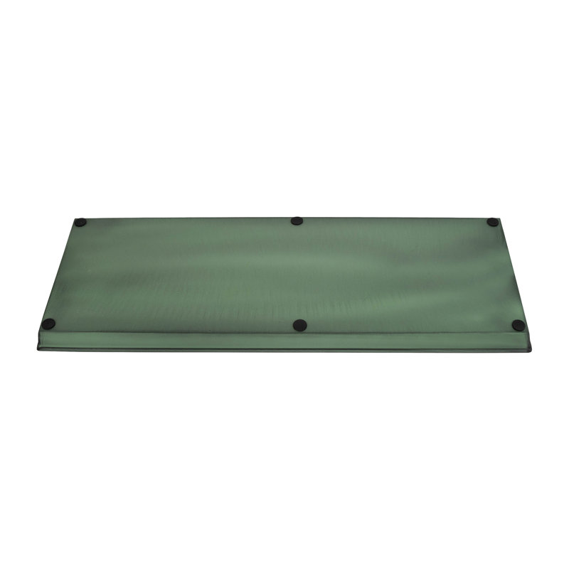 Ensemble de soucoupes 2 pièces, H 1 po x l 23 po x P 9 po, Vert