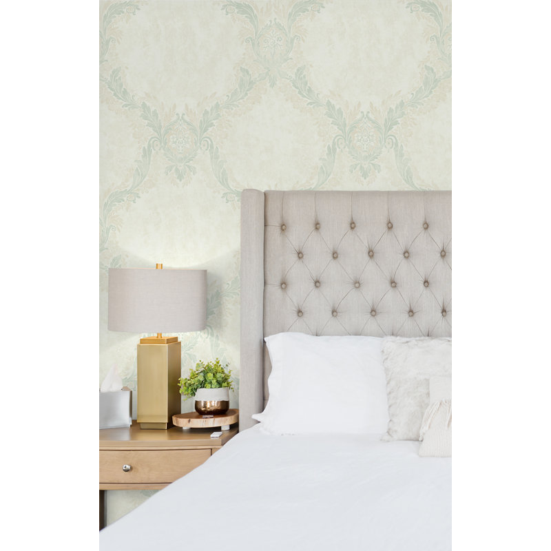 Rouleau de papier peint L 33 pi x l 20,5 po, Beige / verre de mer