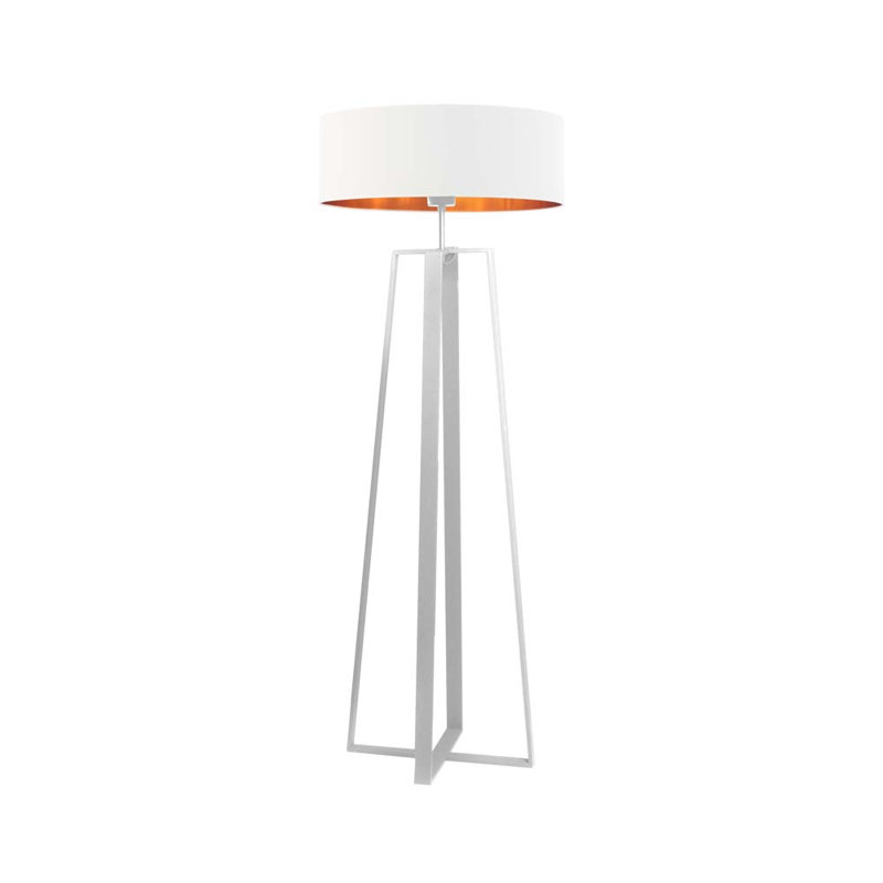 Saldivar 158cm Traditional Floor Lamp, White, White