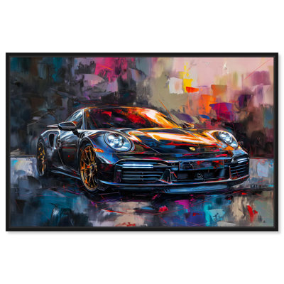 Turbocharged Porsche II Canvas Lux Car Paintings by Art Remedy