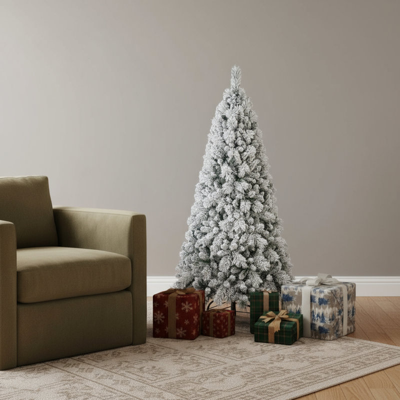 Arbre de Noël pin vert et blanc 5 pi