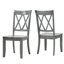 Ensemble de salle à manger Sloan Richfield 7 pièces, plateau en chêne massif, chaises à dossier croisé, table à piètement en chêne, chaises et banc à piètement en sauge antique-1765461959-1765461981