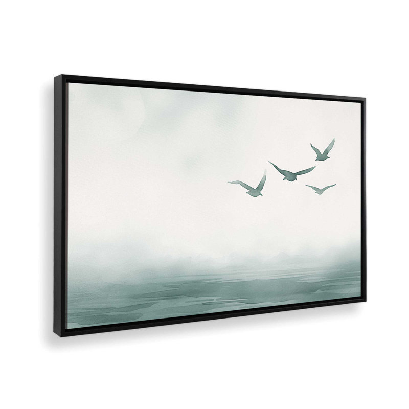 Impression sur toile Misty, Cadre flottant noir satiné, H 12,75 po x l 18,75 po x P 1,75 po