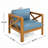 Outdoor Acacia Wood Club Wooden Armchair-1641544255