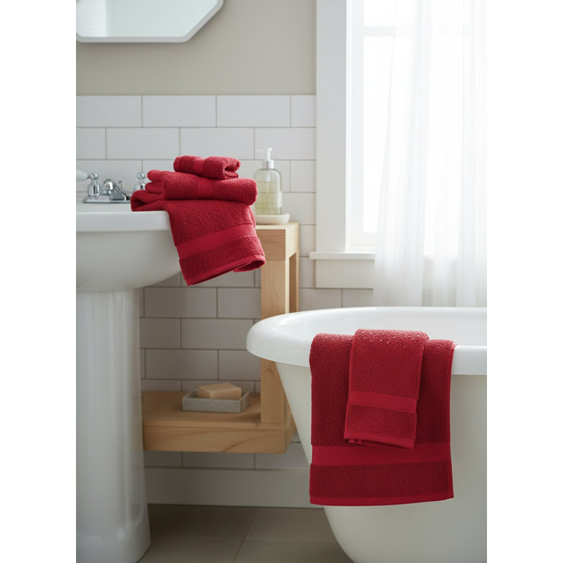 100% Cotton Bath Towel, Burgundy