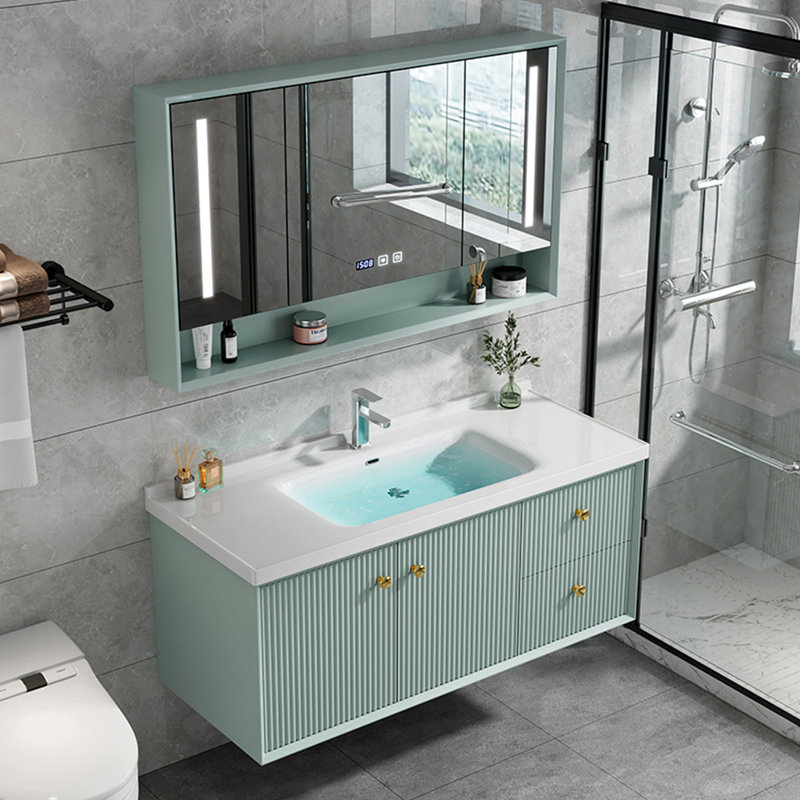 Simple vanitie bathroom cabinet, Green