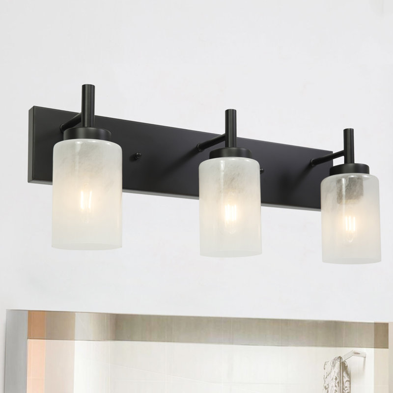 Carrine Glass and Iron Armed Sconce, White Alabaster, Black