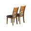 2 chaises de salle à manger au fini noyer, siège rembourré en similicuir, fabrication solide, capacité de poids de 250 lb, assemblage de chaises, et,
