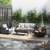 Aritica 5 - Person Patio Conversation Sets with Cushions