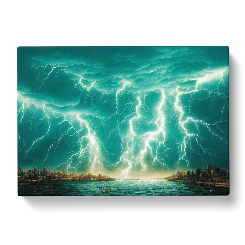 Urban Thunderstorm - Wrapped Canvas Print, 40cm H x 60cm W x 3cm D