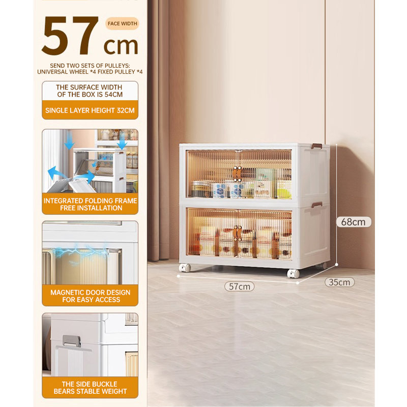 Armoire de rangement avec roues verrouillables Nikyra, 2