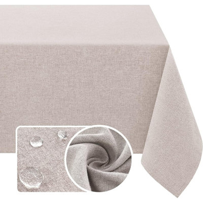 Nappe texturée rectangulaire imperméable, tissée, solide, imperméable, pour une table de fête