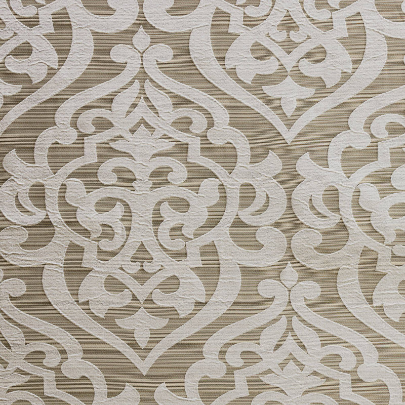 Rideau de douche en jacquard Odette, Brun clair/Ivoire