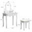 Ensemble coiffeuse avec tabouret et Miroir Enrico-32005927