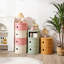 Ensemble de 4 tiroirs de rangement empilables en ABS - Armoire modulaire ronde pour chambre à coucher et salon-1086724053
