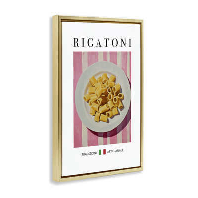 Cadre flottant traditionnel pour pâtes Rigatoni, design par Andreas Magnusson
