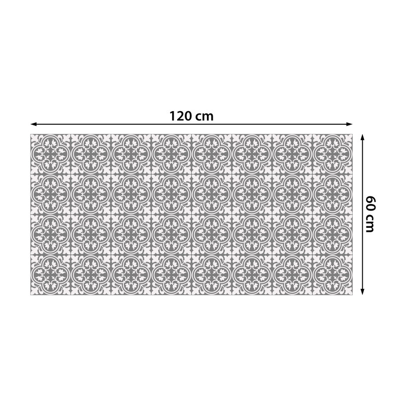 Carnlea 120 x 60cm PVC Patterned Tile in Grey