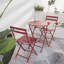 Ensemble bistro 3 pièces de table ronde pliable et chaises