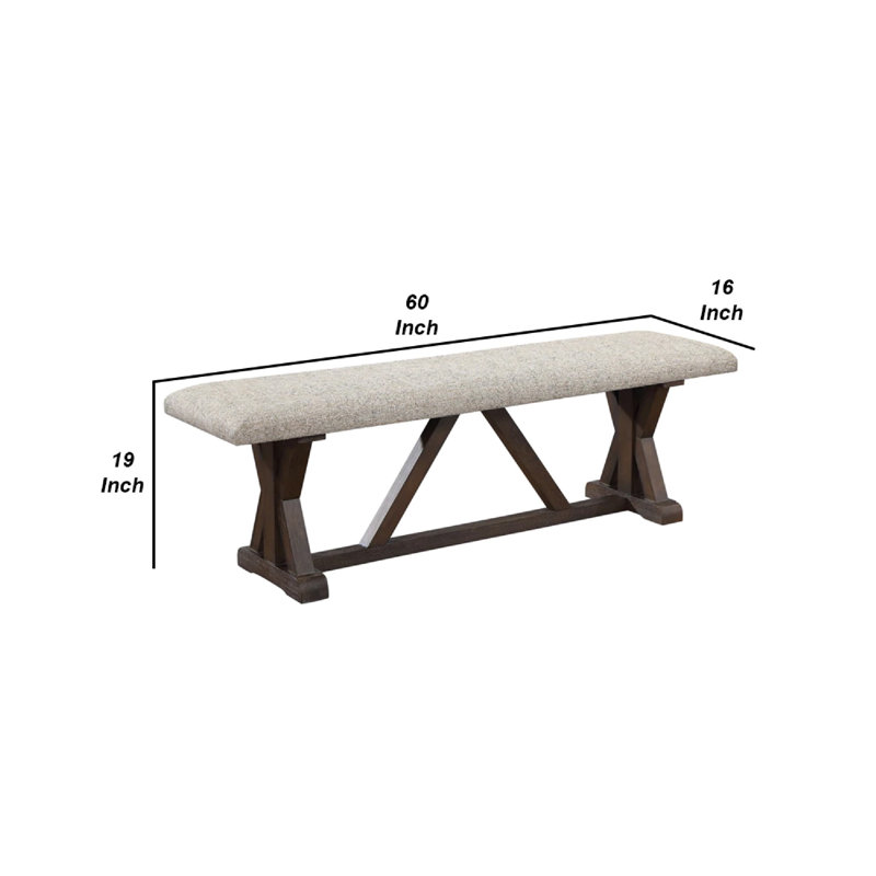 Aderita Fabric Upholstered Bench