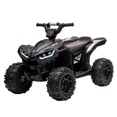 12V Kids Electric Ride On ATV Quad – Parental Remote, LED Lights, Music, Gentle Start, USB, Treaded Tires, High/Low Speed – Battery Powered Toy Vehicle for Boys & Girls
