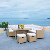 Barela Wicker 8 - Person Patio Conversation Sets with Cushions
