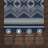 Kivett Caliente Navy and Ivory Indoor Outdoor Machine Washable Area Rug-1706871824