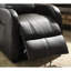 Fauteuil inclinable électrique brun en cuir synthétique-933386467