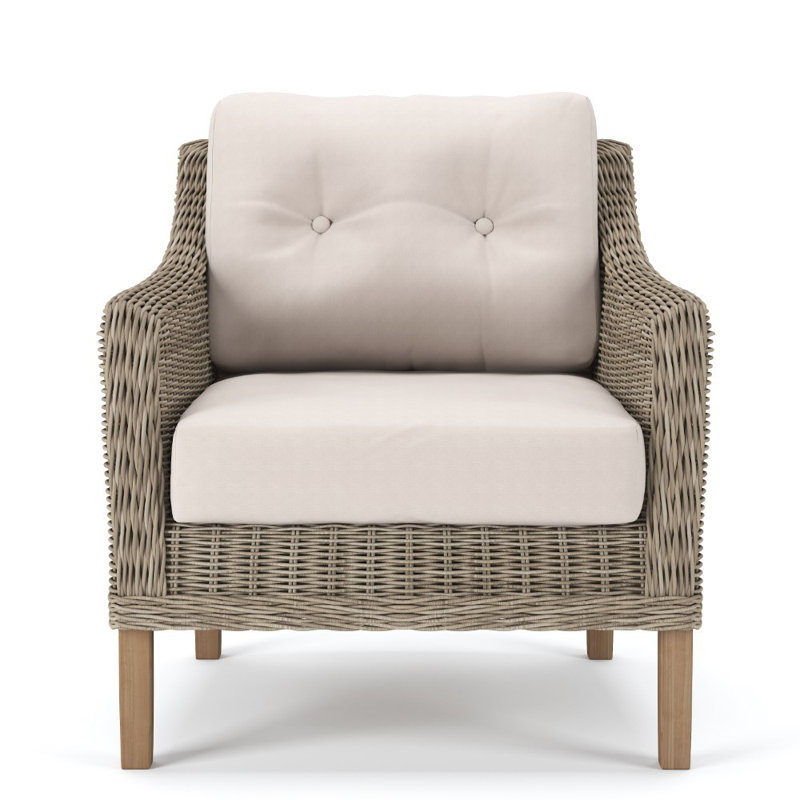 Chaise de patio avec coussins Sunbrella Kells