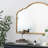 Aleeza Modern exquisite arched metal wall accent mirror-36691846