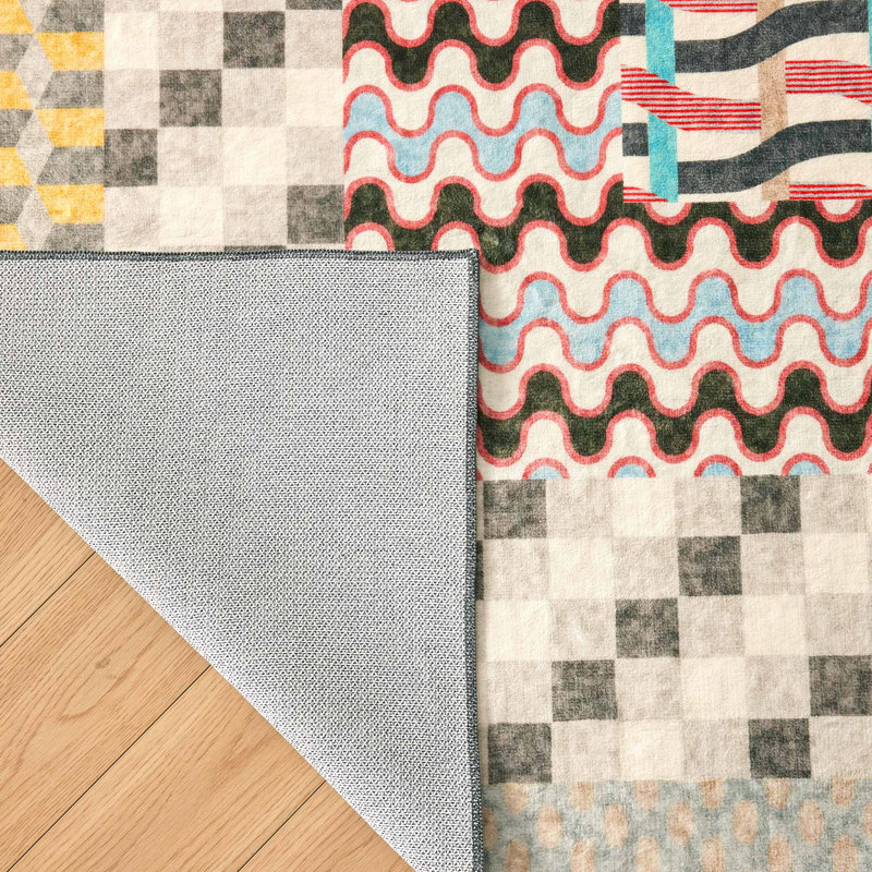Tapis à motif géométrique Boho, Rectangle 8' x 10'