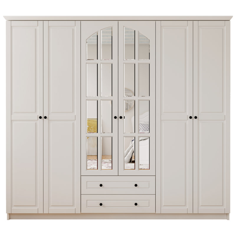 Anntoinette 6 Door Manufactured Wood Wardrobe