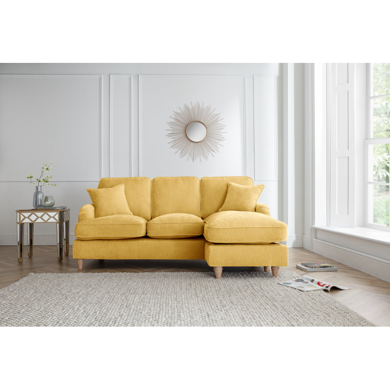 Galilee Chaise Sofa, Navy, Right Hand Facing
