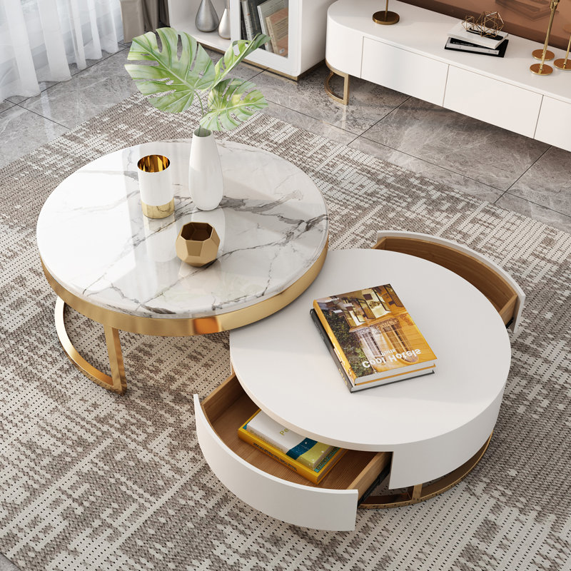 Kreig Nesting Coffee Table, White