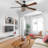 52"W Isabella 5 - Blade Ceiling Fan with Woven Rope Shade