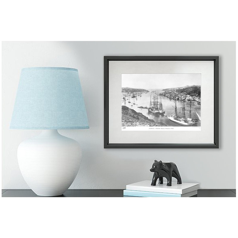 Fowey, From Hall Walk 1901 - Single Picture Frame Print, 60cm H x 80cm W x 2.3cm D