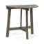 Table bistro d'extérieur pliante demi-ronde en bois d'acacia, finition grise