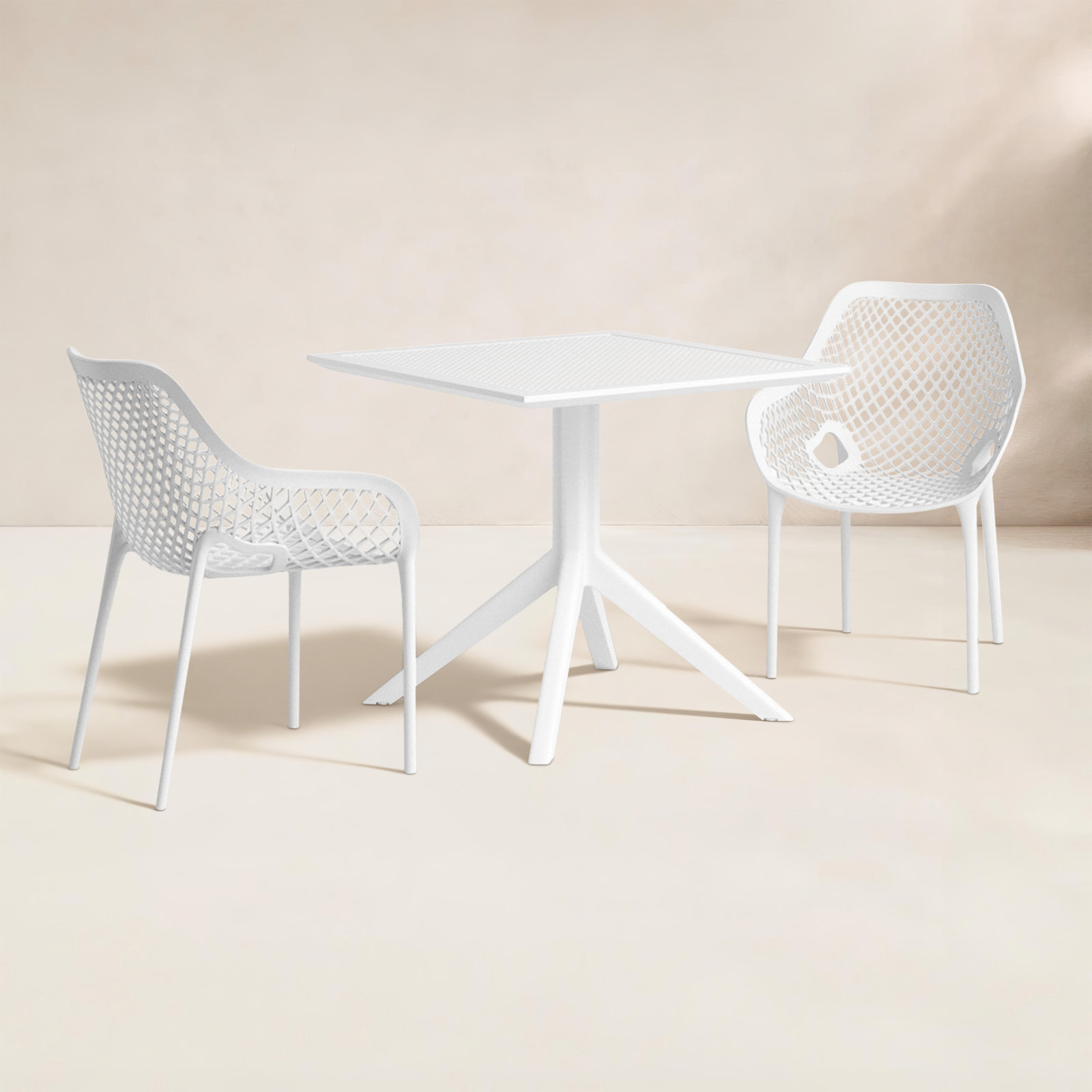 Farrah 32" Patio Bistro Set, White