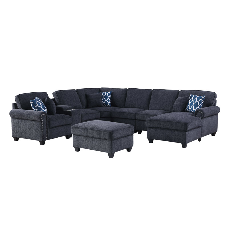 Canapé modulaire Bronder, Gris chenille