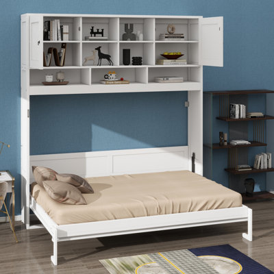 Grand lit escamotable mural grand avec rangement