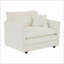 Canapés-lits, causeuse 2 pièces & amp; Ensemble de chaises, structure en bois massif | Mid-Century moderne | Chenille blanche neige-692622720