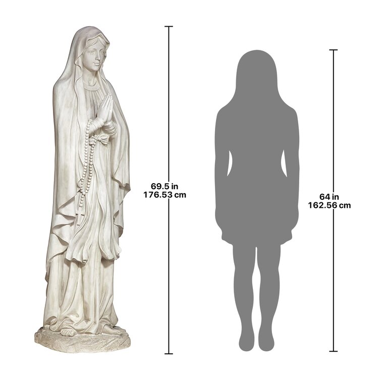 Design Toscano Blessed Virgin Mary Statue, Small 30.5 cm Figurin Figurine,  Bonded Marble Polyresin, White : : Home